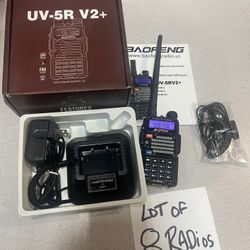 Lot of 8 BAOFENG UV-5R V2+ 5W 128CH Dual  band Two Way Radios   