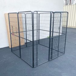 New In Box $180 Dog 8-Panel Playpen, Each Panel 64” Tall X 32” Wide Heavy Duty Pet Exercise Fence Crate Kennel Gate