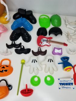 Huge Lot of Mr Potato Head Body Parts & Accessories Disney Retired