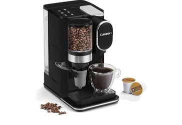 Cuisinart Single-Serve Coffee Maker + Coffee Grinder with 8 oz., 10 oz., and 12 oz. Serving Size, Compatible with Single-Cup Pods, 48-Ounce Removable 