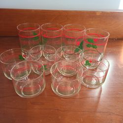 Set Of 10 Christmas Glasses 