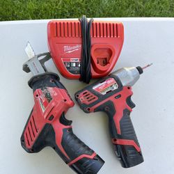 Milwaukee Hackzall and Impact Driver 