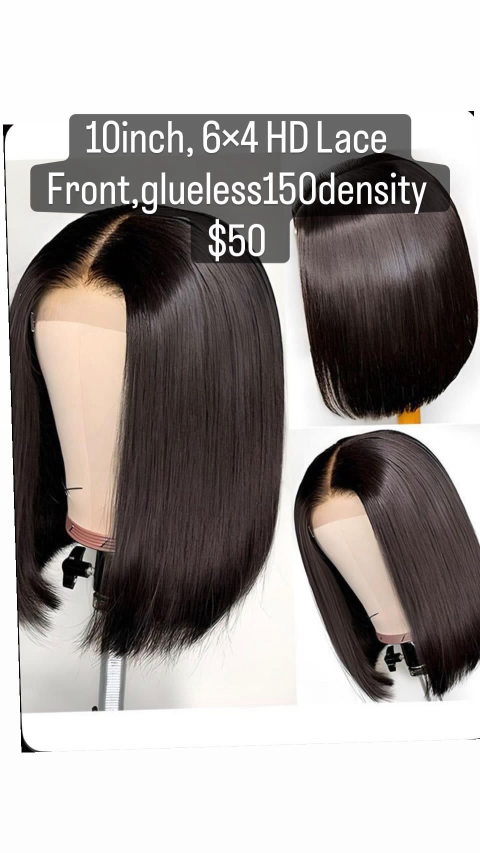 10 Inches Lace Front Glueless 150 Density