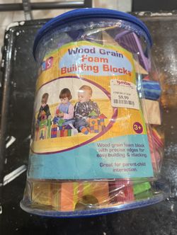 Wood Grain Foam Building Blocks 