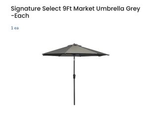 Signature Select 9Ft Grey Market Umbrella