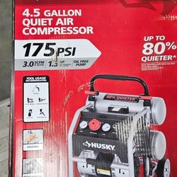  Husky 4.5 Gal Portable Electric Quiet Air Compressor 