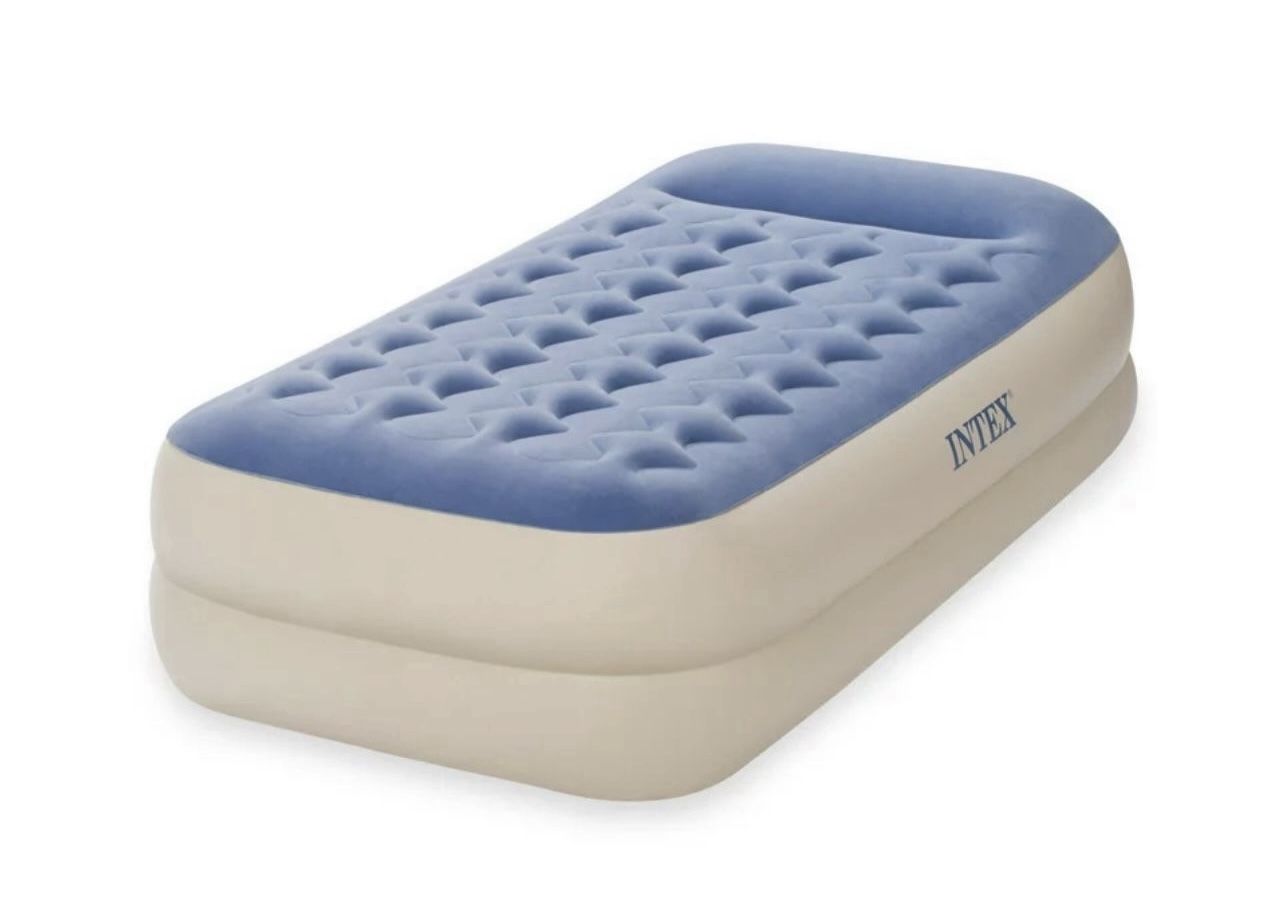 Intex 18" Twin Dura-Beam Standard Raised Pillow Rest Airbed Mattress