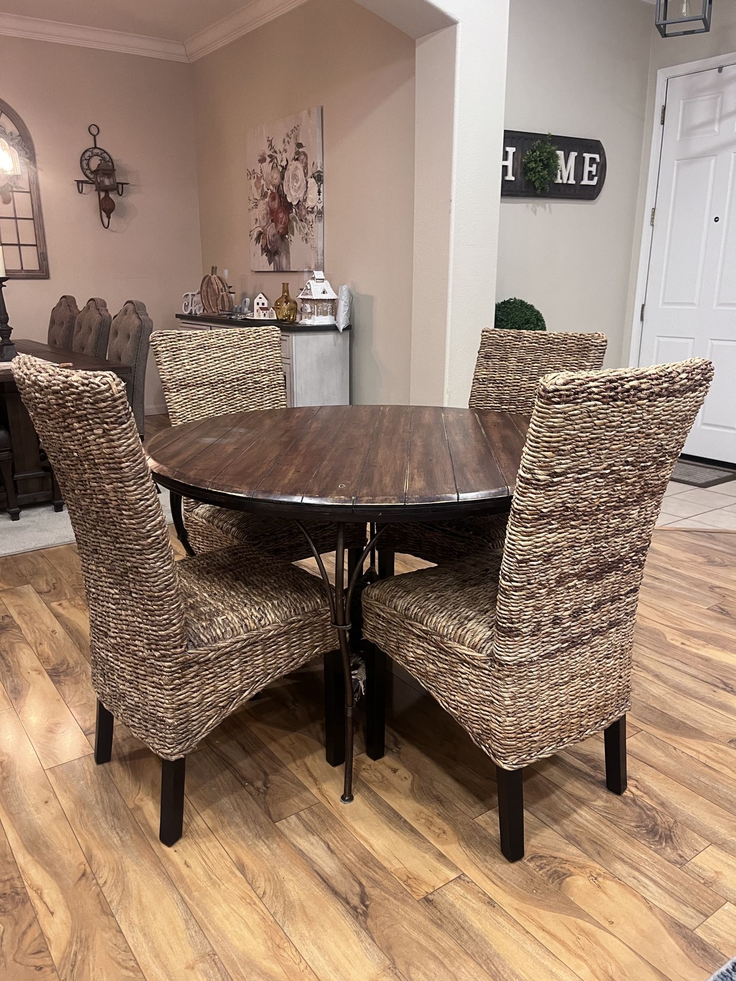 Vintage Wooden Table Plus Chairs