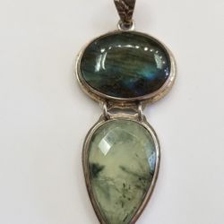 Sterling Silver Pendant With Gemstones 