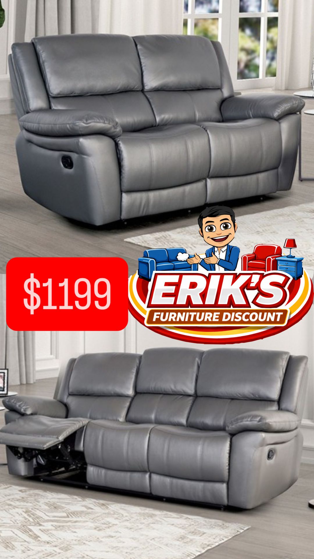 NEW RECLINER SOFA AND LOVESEAT