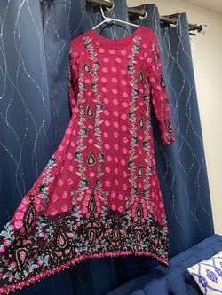 Pakistani Net Dress - Girls - M - Size