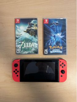 Nintendo Switch w/ Legend of Zelda TOTK, Pokèmon Brilliant Diamond