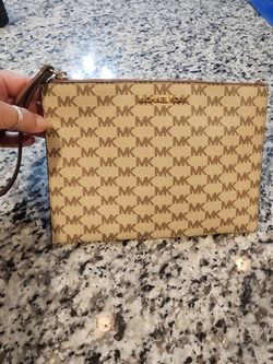 Michael Kors MK Monogram Wristlet Clutch