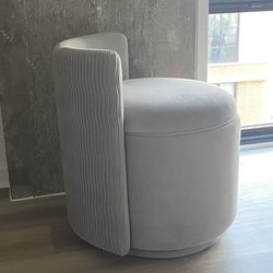 Vanity chair / swivel ottoman chair