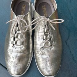 Cole Hahn Women’s designer Perforated, Metallic Shoes