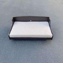 Pet Couch Sofa Bed for Cats and Small Dogs, Espresso Wooden Frame with Foam Cushion, Classy Traditional Style Elevated Cat Bed Cat Furniture