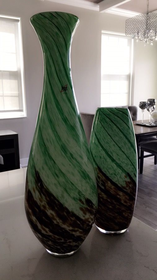 2 Decorative Green,brown and black HQT Handmade Home Designs Art ... 2 Decorative Green,brown and black HQT Handmade Home Designs Art ...