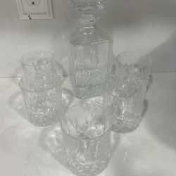Decantar And 5 Glasses Set