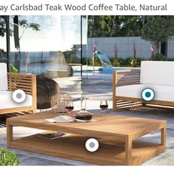 MOODWAY CARLSBAD TEAK WOOD COFFEE TABLE BRAND NEW IN BOX