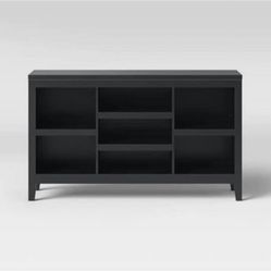 3CHT             32" Carson  Horizontal Bookcase with Adjustable Shelves/ Black/ Threshold 