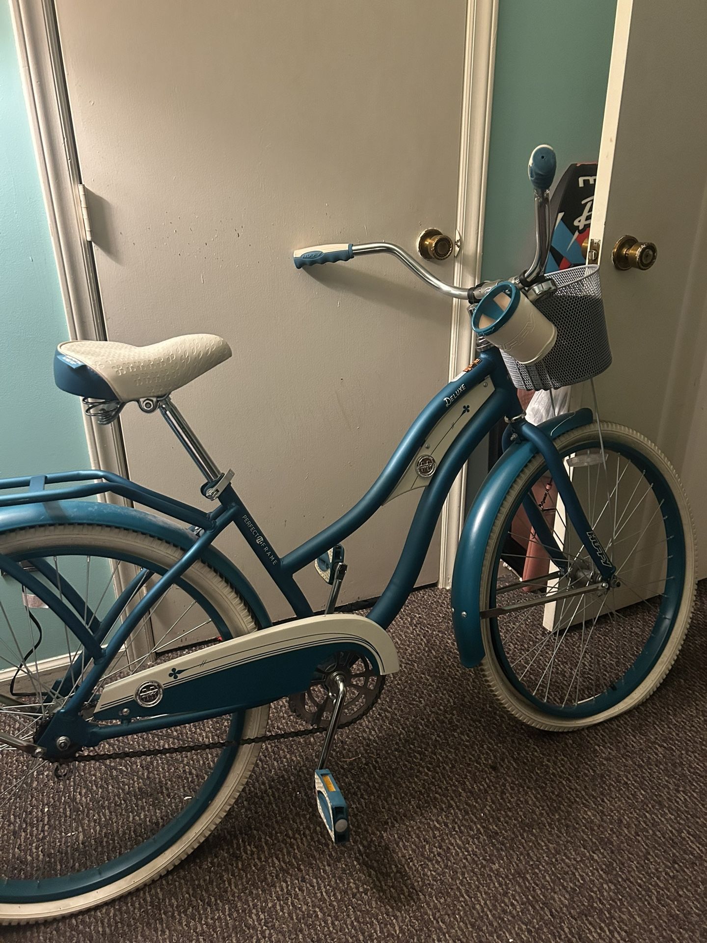 Blue Bike With Basket