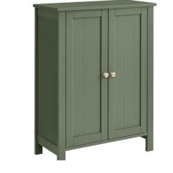 Floor Storage Cabinet, Freestanding Storage Unit with 2 Adjustable Shelves, for Bathroom Living Room Dining Kitchen, 11.8 x 23.6 x 31.5 Inches, Forest