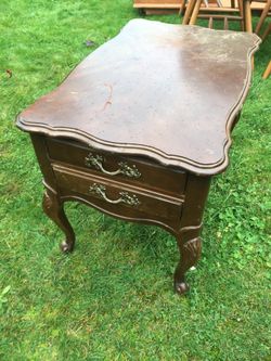 Antique end table