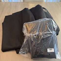4 Black Tablecloths 132”