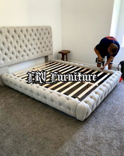New queen bed frame with Matress