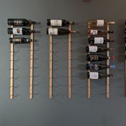 Wall Mount Wine Rack- Golden Bronze - $350