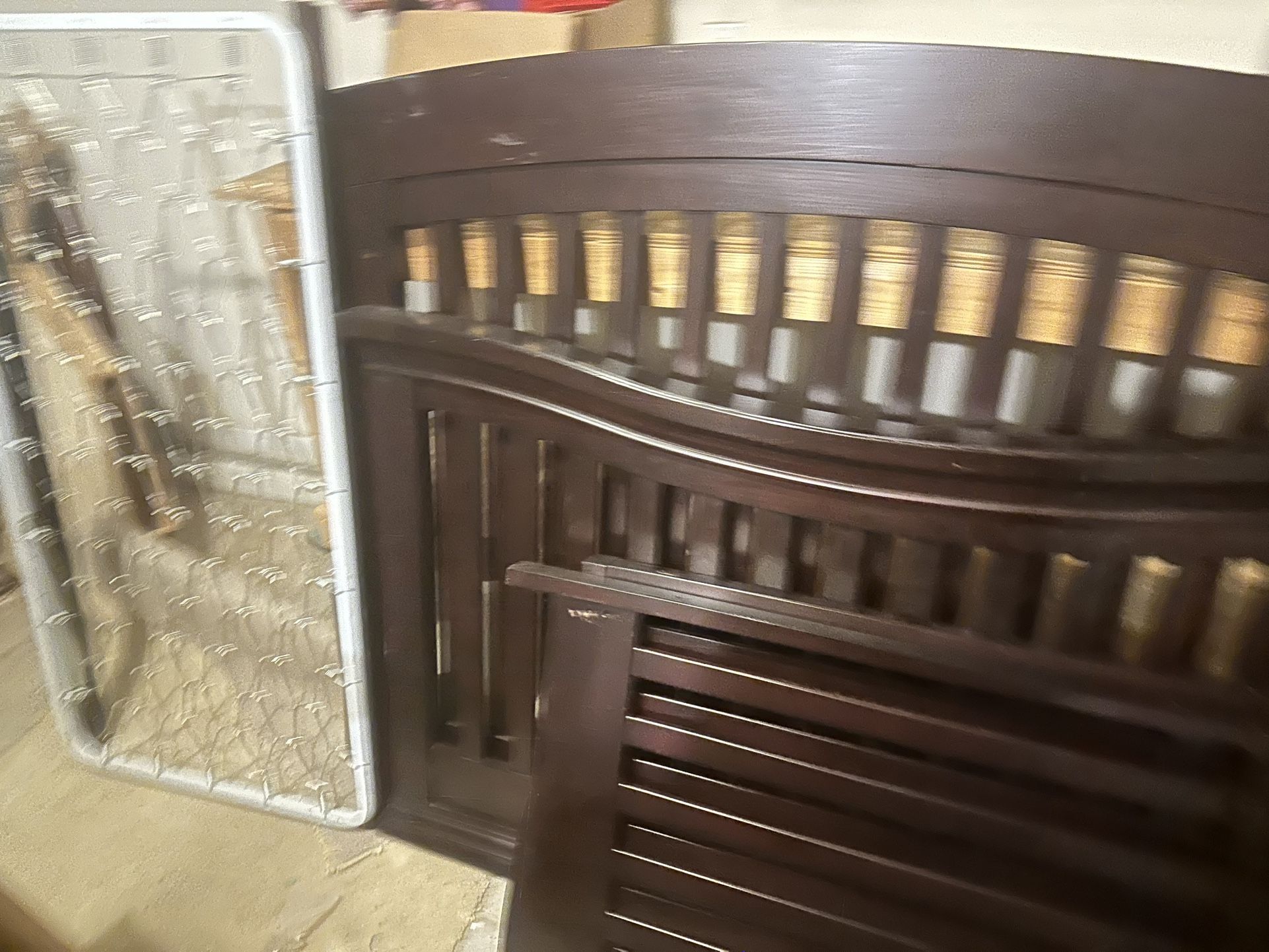 Verona Baby Crib - Rich Dark Brown Wood