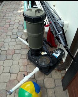 Pool motor and filter