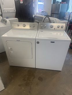 Used Maytag Washer and Gas Dryer Top Load Agitator