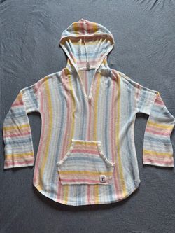 Buc-ee’s Striped Knit Hooded Pullover Sweater