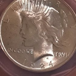 ☆1924. The peace dollar silver silver MS☆$ Make an offer$