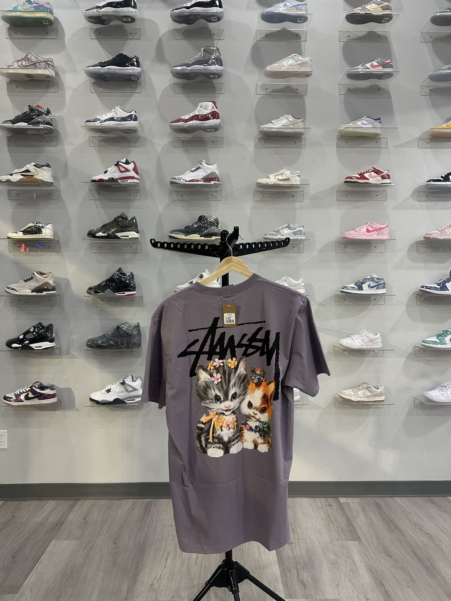 Brand New Stussy Kittens Tee Mauve Size S. M. XL