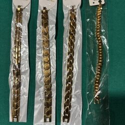 Gold-plated bracelets for women without color change