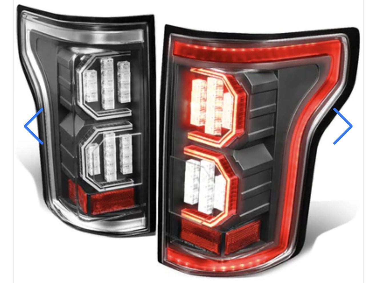 Ford F150 15-17 Black Clear LED 3D Taillights Luces traseras LED 3D transparentes negras para Ford F150 2015-2017