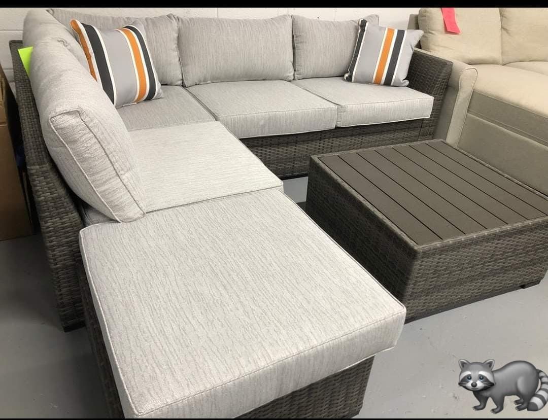 Ashley Cherry Point piece Outdoor Sectional Sofa Set Loveseat+