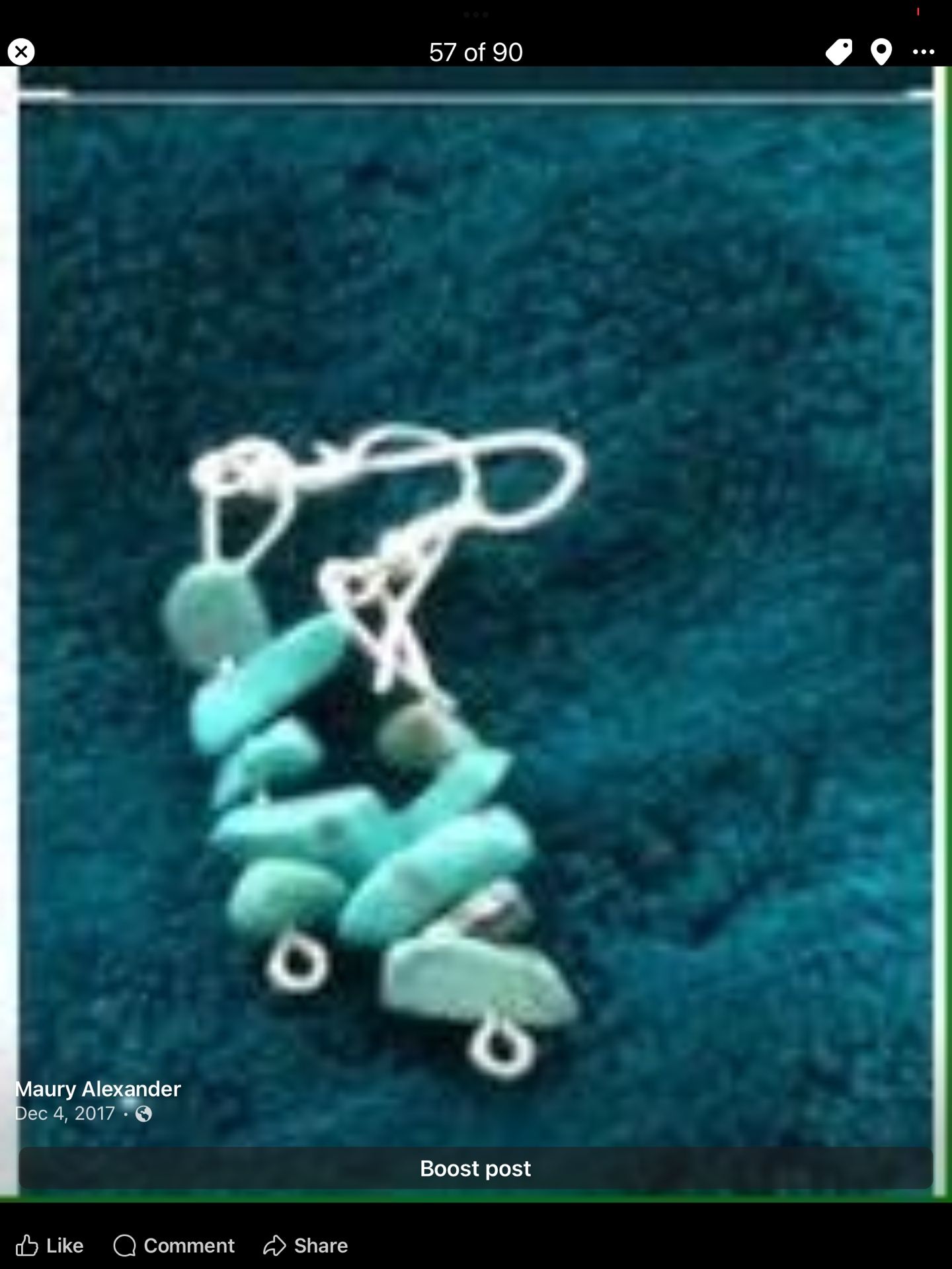 Turquoise Pierced Earrings Drop Dangle