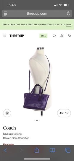 Purple coach bag