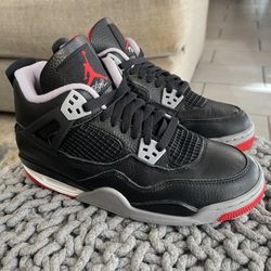 Nike Air Jordan 4 Retro Bred Reimagined (GS) Size 7Y Womens 8.5 FQ8213-006 Black