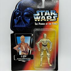 New Star Wars Movie Power Of Force C-3PO Droid Rebel 1995 Vintage Kenner