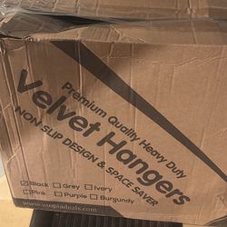 50 Black Velvet Hangers New