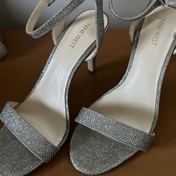 Very Nice Shoes For Women’s Made By Nine West The Size Is 8.5 The Color Is Silver Used One Time 