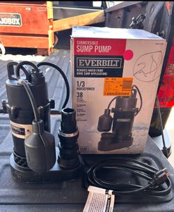 New 1/3 HP Aluminum Sump Pump Tether Switch