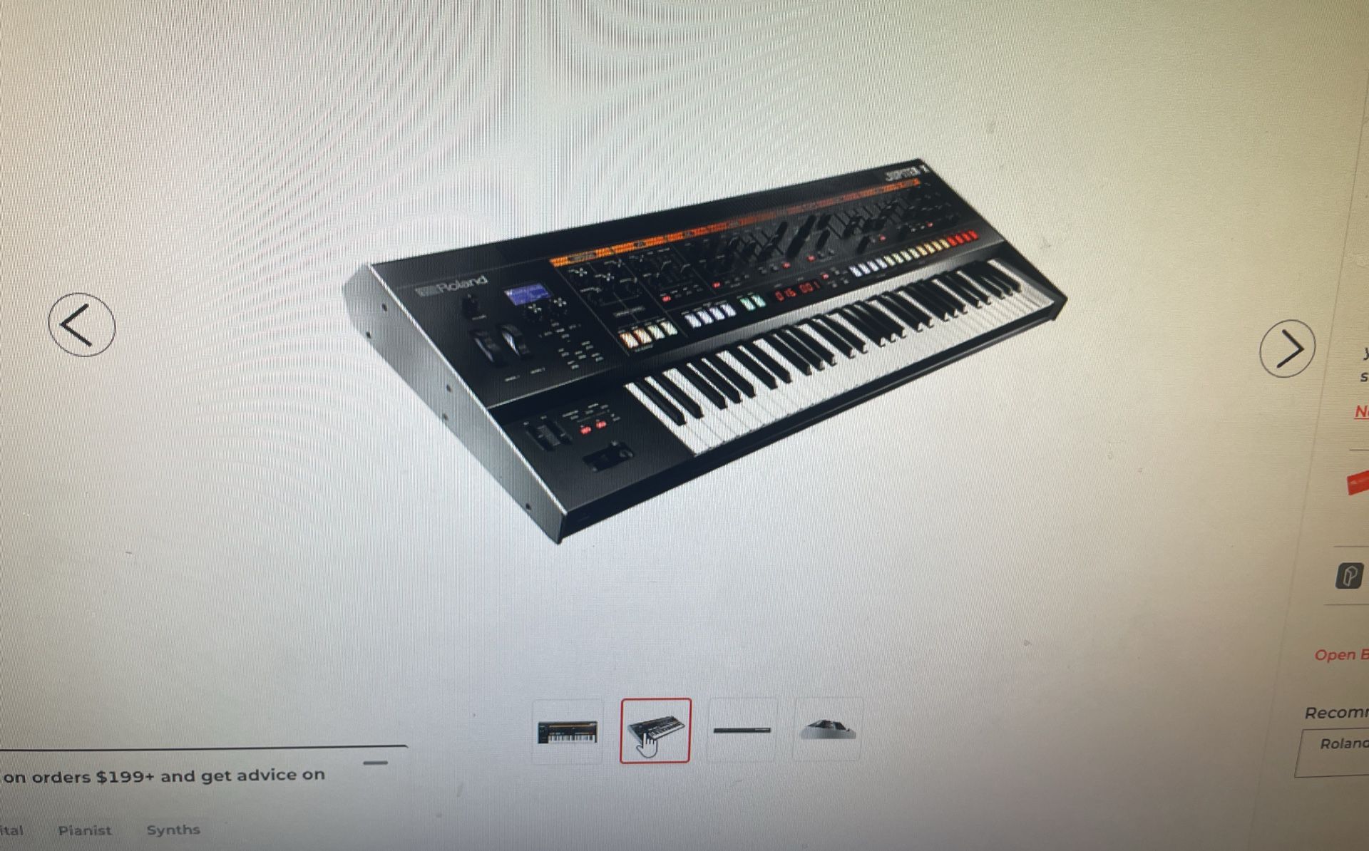 Selling Fast. Roland Jupiter-x Synthesizer.