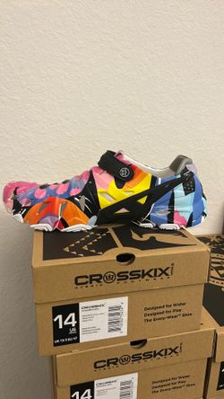 CROSSKIX 2.0 (Unisex) Size  JNR2 Graffiti (Hybrid Water shoes)