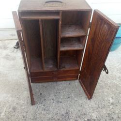 DOLL HOUSE Antique Vintage Armoire Fashion Barbie American Girl Style Wooden 