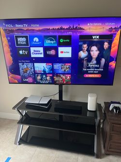 TCL Roku Smart TV 65” + support unit